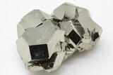 Shiny, Pyritohedral Pyrite Crystal Cluster - Peru #195673-1